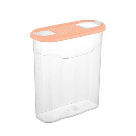 Банка для сыпучих продуктов 4л 24,5*10,5*26см пластик Bergen персиковая карамель (10)