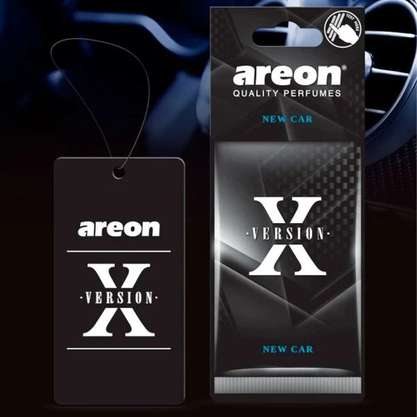 Ароматизатор воздуха картонный черный Areon X VERSION New Car (Новая машина)