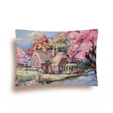 Наволочка декоративная 70*50см гобелен КРАСНАЯ ШАПОЧКА Бабушкин дом