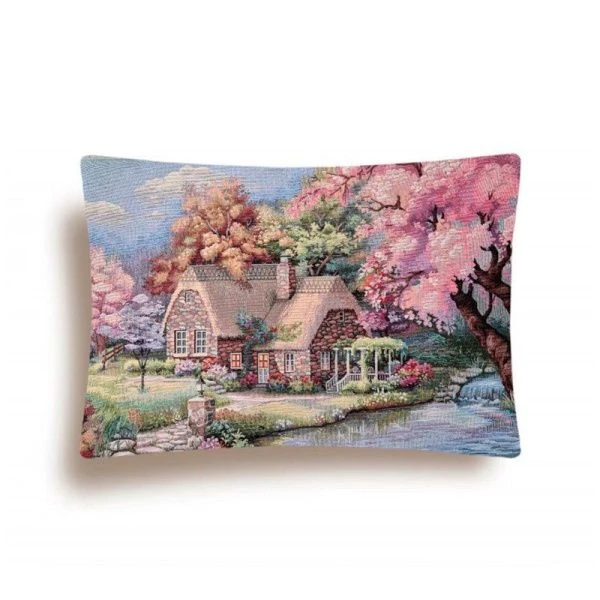 Наволочка декоративная 70*50см гобелен КРАСНАЯ ШАПОЧКА Бабушкин дом