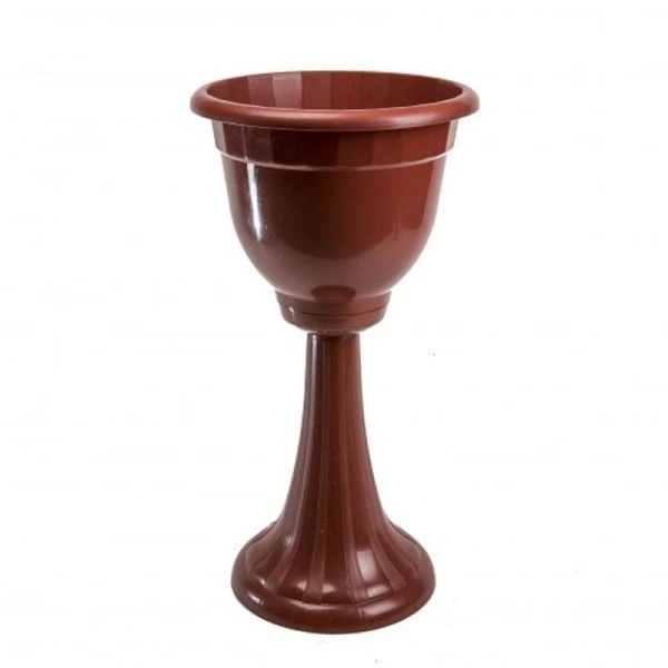 Вазон на высокой ножке 20л терракот (405*780мм) Бр.8.17 (10)