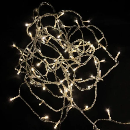 Гирлянда эл. уличная 22м 31В теплый белый с трансформатором 100-220В JC-15363 (50)