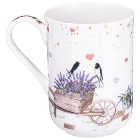 Кружка 330мл фарфор ЛАВАНДОВЫЕ КОТЫ (24)