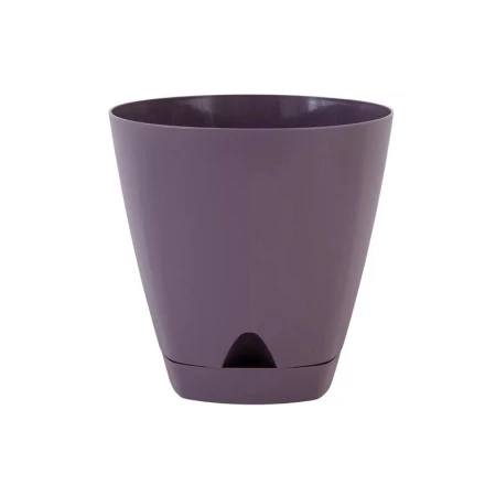 Горшок для цветов 4л 200мм пластик Amsterdam с прикорневым поливом морозная слива (6)