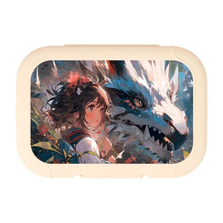 Ланч-бокс детский 850мл пластик с декором Anime kids светло-бежевый (15) 221502525/01