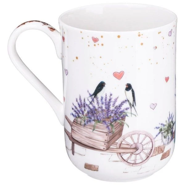 Кружка 330мл фарфор ЛАВАНДОВЫЕ КОТЫ (24)