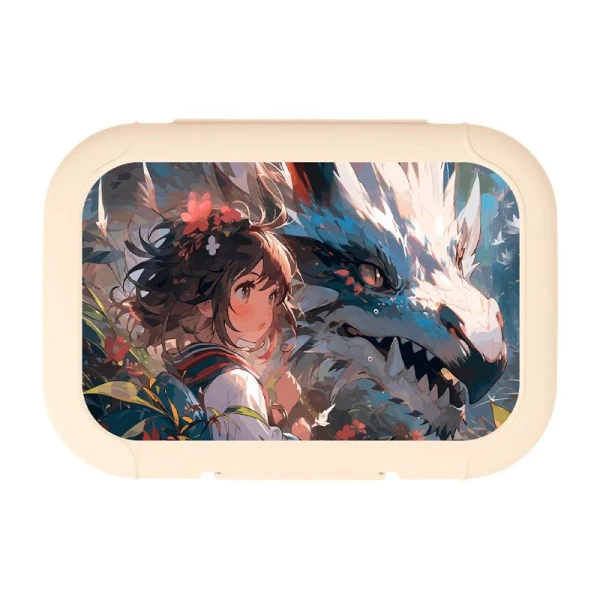 Ланч-бокс детский 850мл пластик с декором Anime kids светло-бежевый (15) 221502525/01