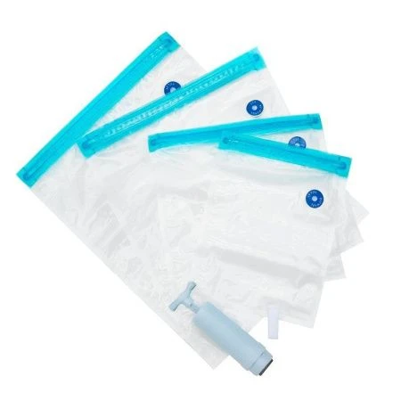 Упаковка для продуктов питания вакуумная ПЭ + ручной насос, (4+1), PB2334 Komfi