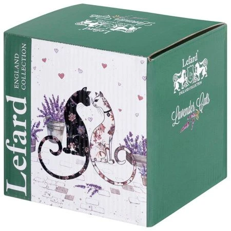 Кружка 430мл фарфор ЛАВАНДОВЫЕ КОТЫ (24)