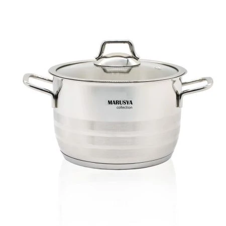 Кастрюля 1,1л нерж.сталь КЛАССИКА со стекл.крышкой 14см (6)