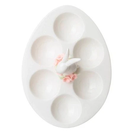 Подставка для яиц (на 6шт) 20*15*11см фарфор ВЕСЕННИЙ КРОЛИК (12)