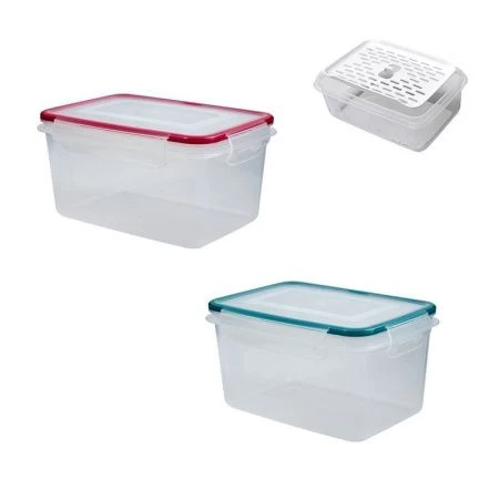 Контейнер пищевой 1,1л 163*118*94мм пластик ЭКСТРА ЛОК Bright S герметичный с сеткой (12)