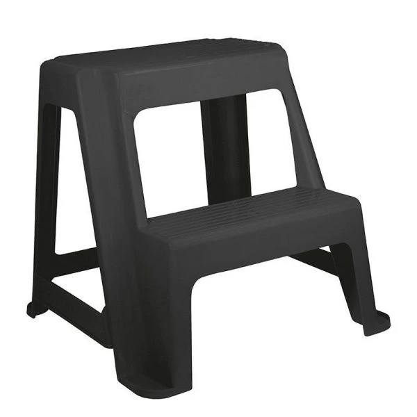 Табурет 41*47*48см пластик черный со ступенькой (1)