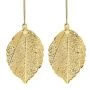 Набор подвесок в виде листьев 8-10см металл золото 4 дизайна СНОУ БУМ