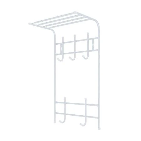 Вешалка с полкой 2-х ярусная 410*745*250мм металл серая матовая ВПТ5 (5)