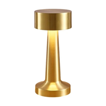 Лампа настольная 21*9см 800mA 6-7 часов, usb, кнопка, 2 режима свечения, бронза (30) JC-16979