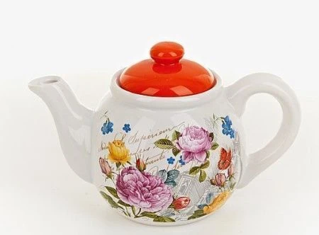 Чайник заварочный 1л доломит ЛЕТО В ЕВРОПЕ d=13см h=15см (подар.уп.) (18)