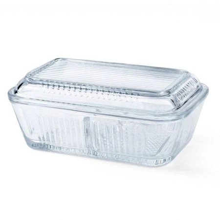 Менажница 2 секции 480мл 168*100мм стекло ФРИГО в упаковке (12)