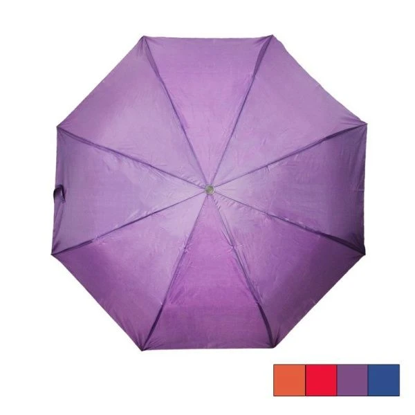 Зонт женский автомат 3 сложения 8 спиц нейлон однотонный 721 Dolphin (12)