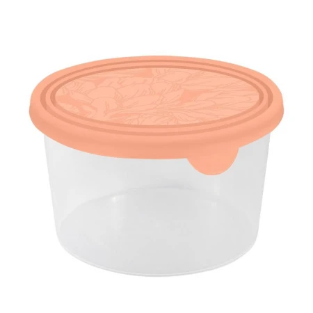 Контейнер пищевой 750мл 13*7,5см пластик Artichoke круглый персиковая карамель (26)