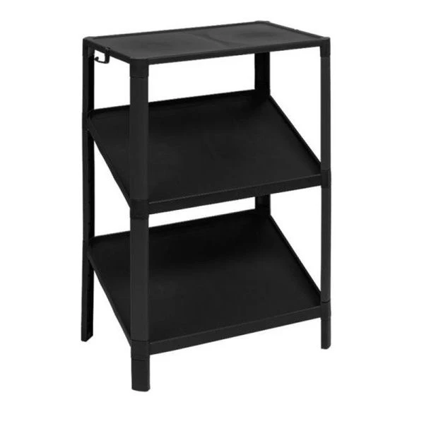 Полка для обуви 3 секции пластик VIKEA 445*295*705мм черный (1)
