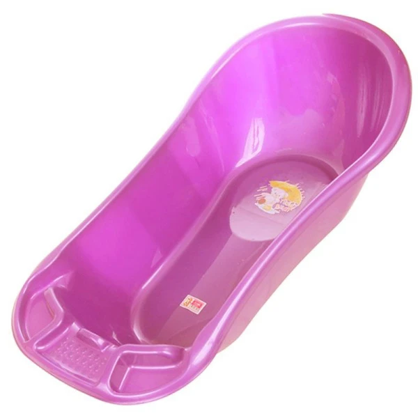 Ванночка детская 55л пластик ДУНЯ new розовый 12001 (5)
