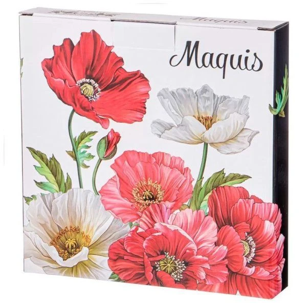 Тарелки мелкие набор 2шт 20,5см фарфор МАКИ десертные (24)