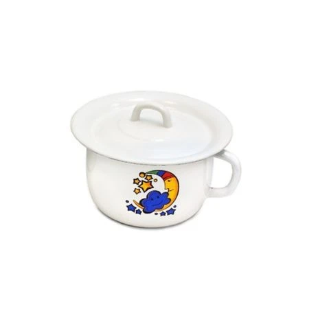 Горшок детский 3л эмаль белый с рис. 01-0912/4 (2)