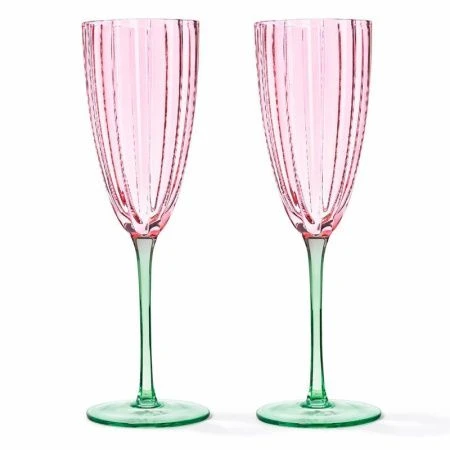 Бокалы для шампанского набор 2шт 6,4*25,2*7см стекло Crystal Day подар.уп CB-123/JC-18262 (12)