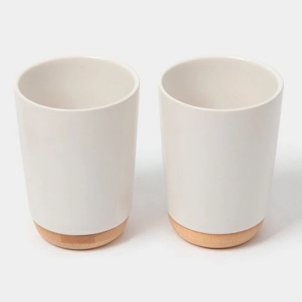 Набор для ванной "Эко" 4 предмета (мыльница. дозатор для мыла, 2 стакана), цвет белый   6851678