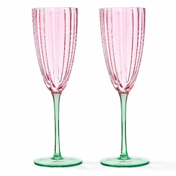 Бокалы для шампанского набор 2шт 6,4*25,2*7см стекло Crystal Day подар.уп CB-123/JC-18262 (12)