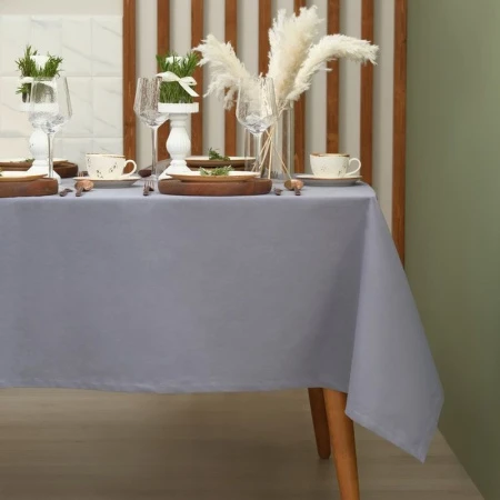 Скатерть кухонная 150*110см саржа 100% хлопок Kitchen синий (30)