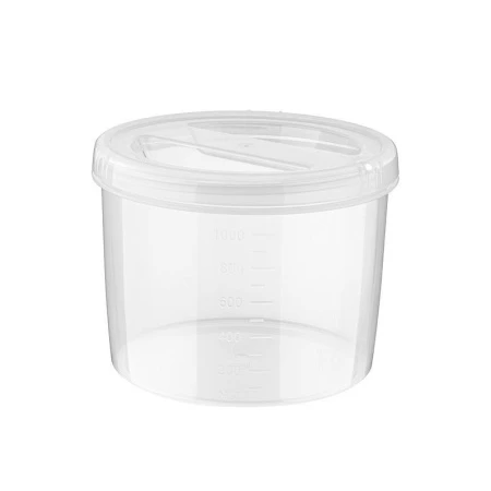 Контейнер пищевой 1,2л 14*11см пластик ВИНТАЖ ТВИСТ с завинчивающейся крышкой (28) /11654