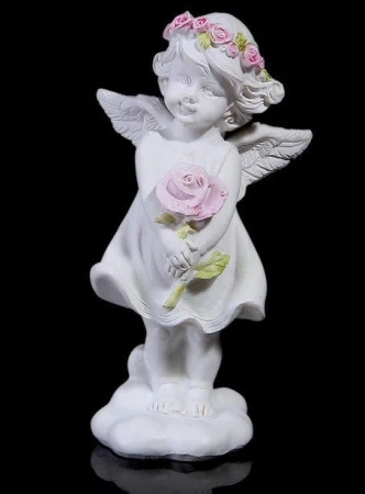 яяяФигурка Девочка с розой/ с сердцем МИКС 6,5х5,5х12,5см 872526