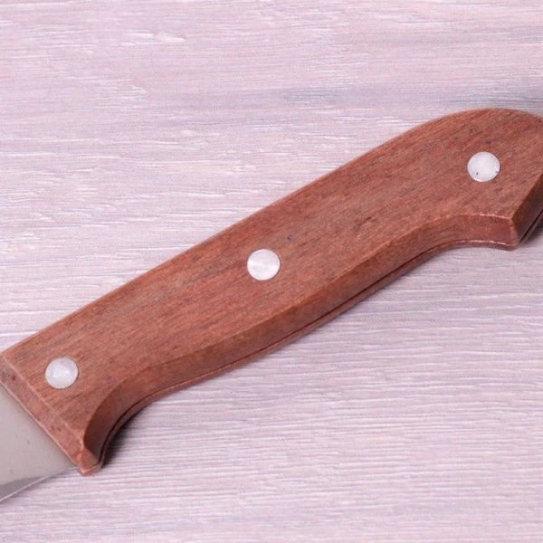 Нож разделочный из 20,5см нерж.сталь с деревянной ручкой 12см (12/134)