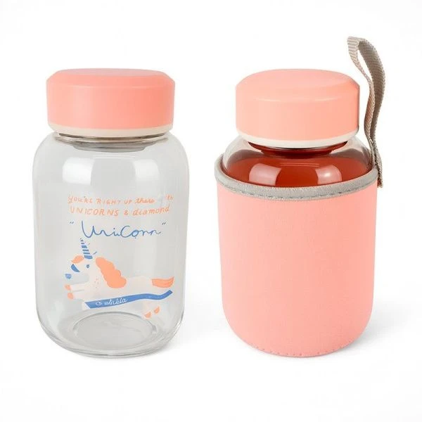 Бутылка для воды 15*8,5см стекло с мет.ситом A-175-87-SB-LSY (50)