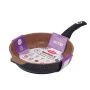 Сковорода 22см алюминий АП Marble evolution brown с несъемной ручкой