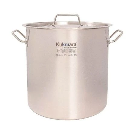 Котел 30л нерж.сталь HoReCa с мет.крышкой d35* h35см / HRC-SP30035M (1)