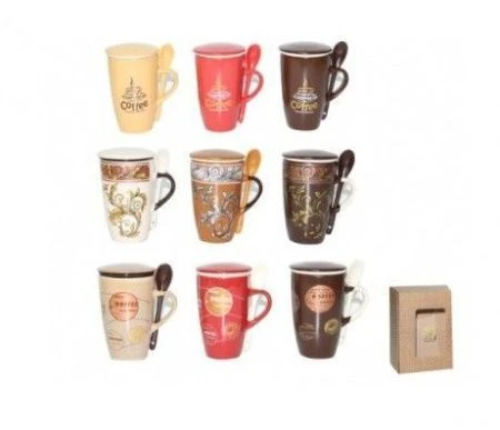 Кружка заварочная 350мл керамика МОККО с ложкой 2105