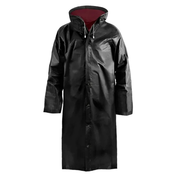 Дождевик с капюшоном на кнопках сверхпрочный EVA черный 150мкм ПВХ STRBL1 (30) Дождевик с капюшоном на кнопках сверхпрочный EVA черный 150мкм ПВХ STRBL1 (30)