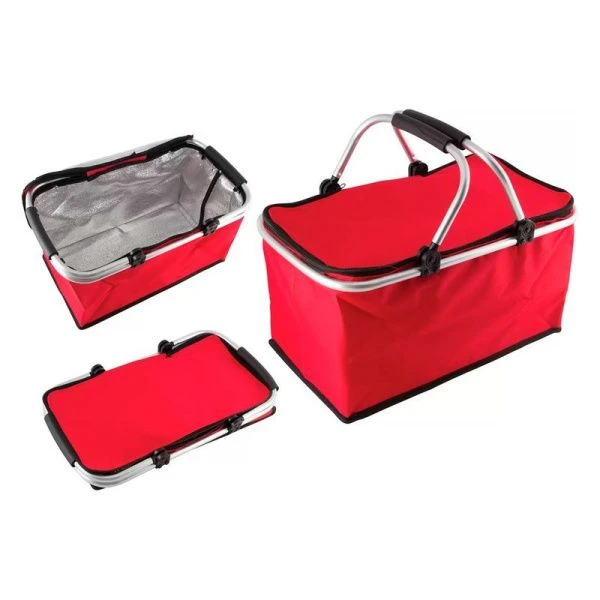 Термосумка складная 30л 48*27*24см полиэстер 600D красная Ecos CB-7046 (20) ВЫВОД