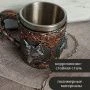 Кружка 450мл нерж.сталь Волк 16*12*11,5см (36)