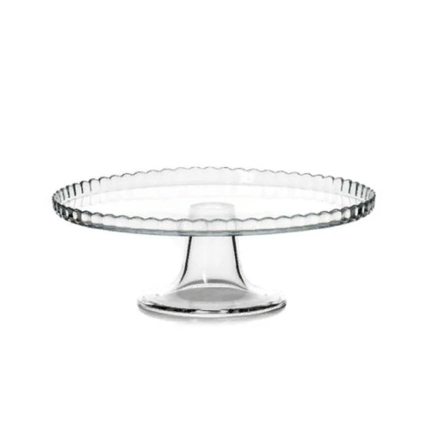 Подставка для торта 28см стекло PATISSERIE на ножке бортик вверх 98259BV (4)