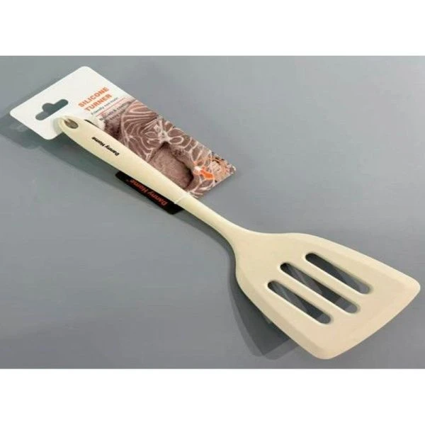 Лопатка кулинарная с прорезями 30,5см силикон Kitchen Pro DH3585-WHITE/JC-18322 (12/96)