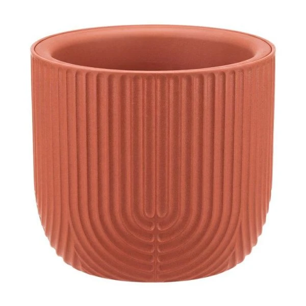 Кашпо 1л 150мм пластик РАМОНА со вставкой терракотовый (12)