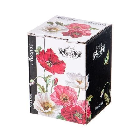 Банка для сыпучих продуктов 220мл 9,5*7,5см фарфор МАКИ черная (48)