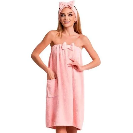 Набор для сауны женский микрофибра 2пр 72*140/17,5*8см розовый в коробке 4294100+4294102+K-366 Набор для сауны женский микрофибра 2пр 72*140/17,5*8см розовый в коробке 4294100+4294102+K-366