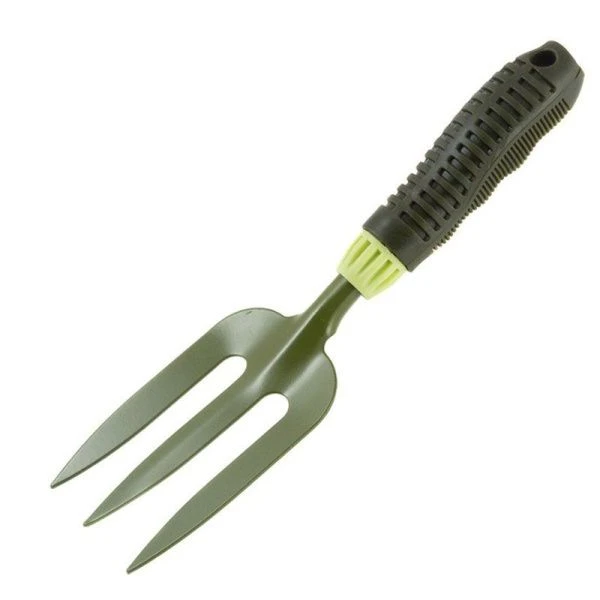 Вилы садовые нерж.сталь порошковой окраски 14*8см пласт.ручка PARK 2018 (48)