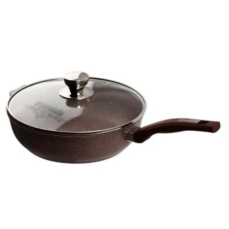 Сотейник 24см алюминий АП ГРАНИТ BROWN с несъемной ручкой (5)