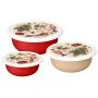 Миска 3,2л пластик ИГРУШКИ с крышкой с декором красный (24) 223138406/03